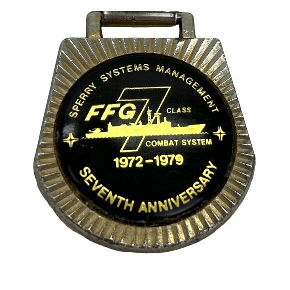 Vintage Sperry Systems Management FFG7 Combat System 1972-1979 7th Ann. Keychain - Picture 4 of 4